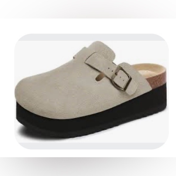 NEW Light Tan Platform Clogs size 9 Rihero - Picture 2 of 16